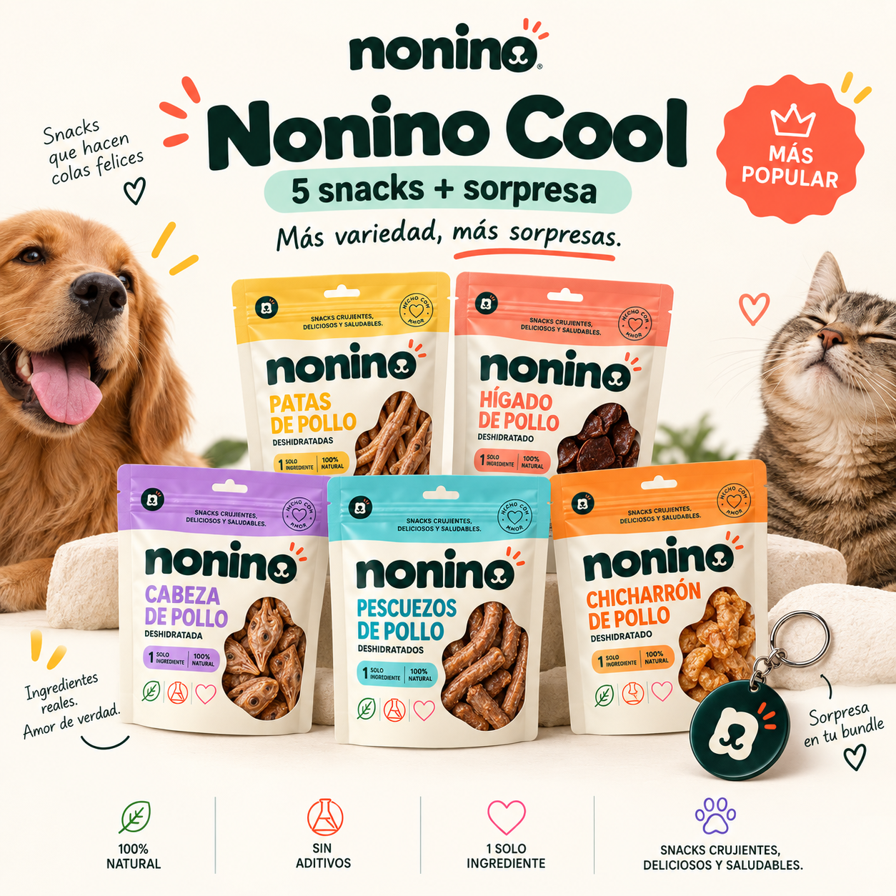 Plan Cool del Nonino Club: suscripción mensual con 5 snacks naturales y una sorpresa