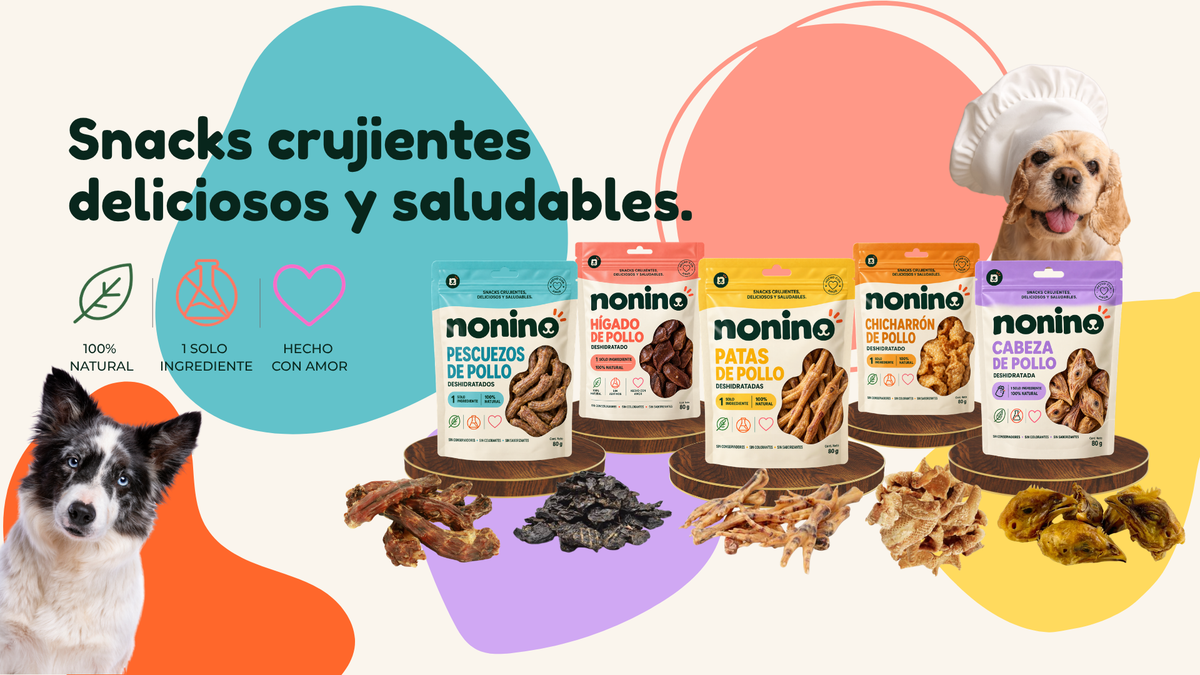 Snacks de pollo deshidratado 100% naturales para perros. Un solo ingrediente, sin conservadores ni colorantes. Hechos en Chihuahua. Envío a todo México.